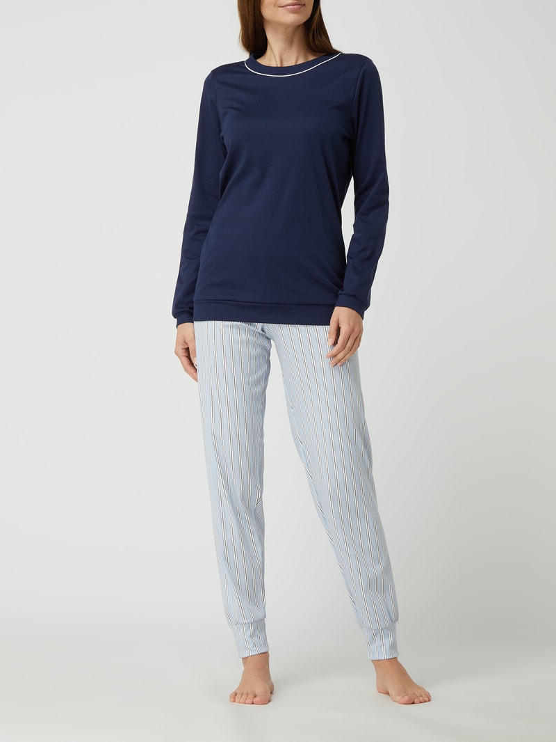 Modern Fit Pyjama aus Baumwolle in blau