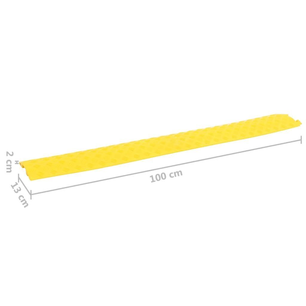 vidaXL Parkschwelle Kabelbrücken 4 Stk 100 cm Gelb