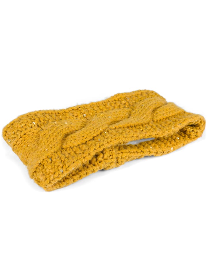 styleBREAKER Strick Stirnband in Curry günstig kaufen onesize