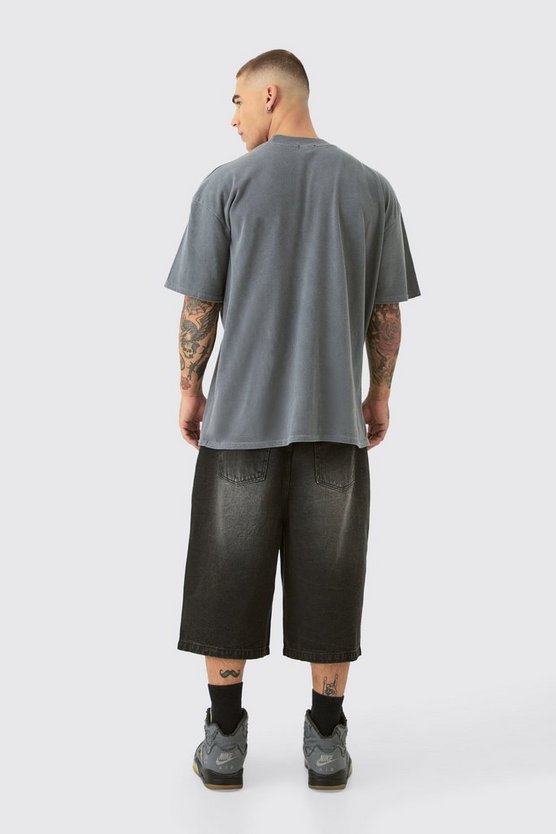 Oversize T-Shirt mit Car Chase Print