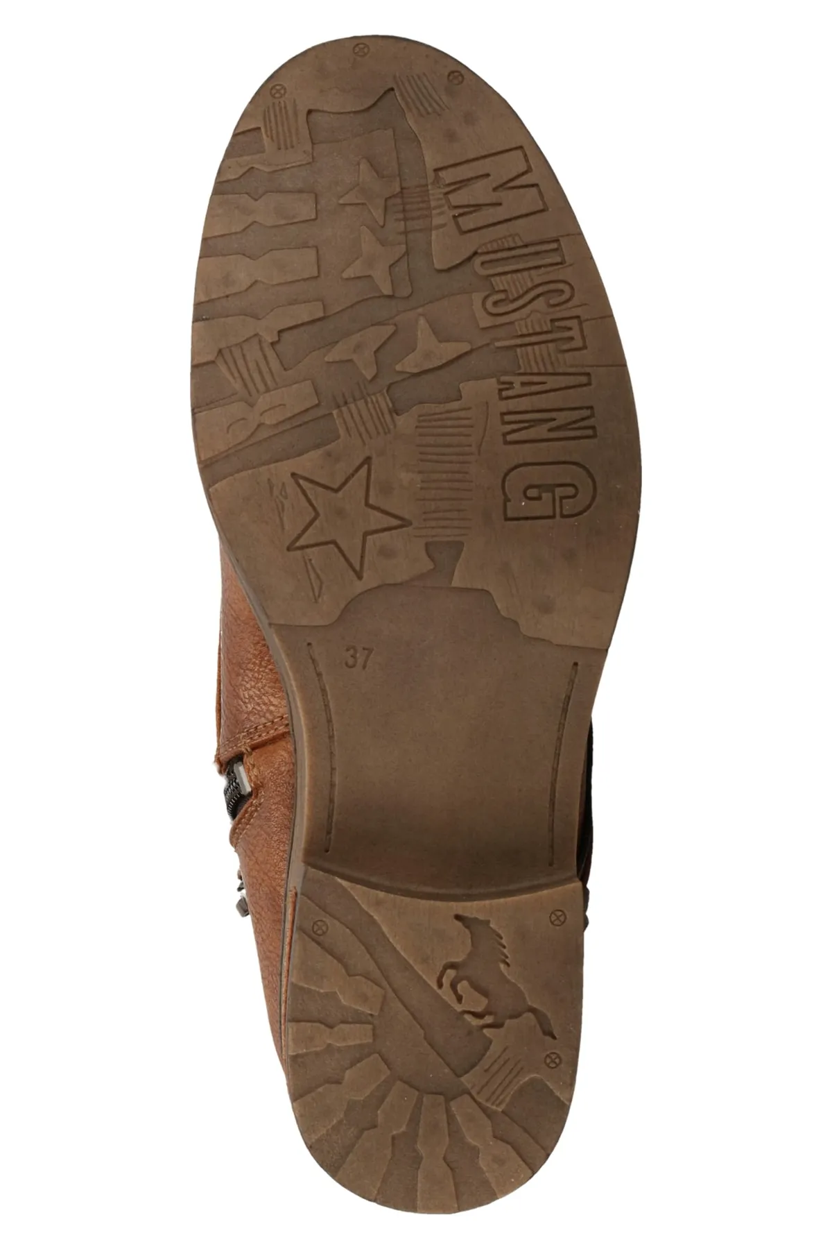 Mustang  Stiefelette - Braun - Blockabsatz