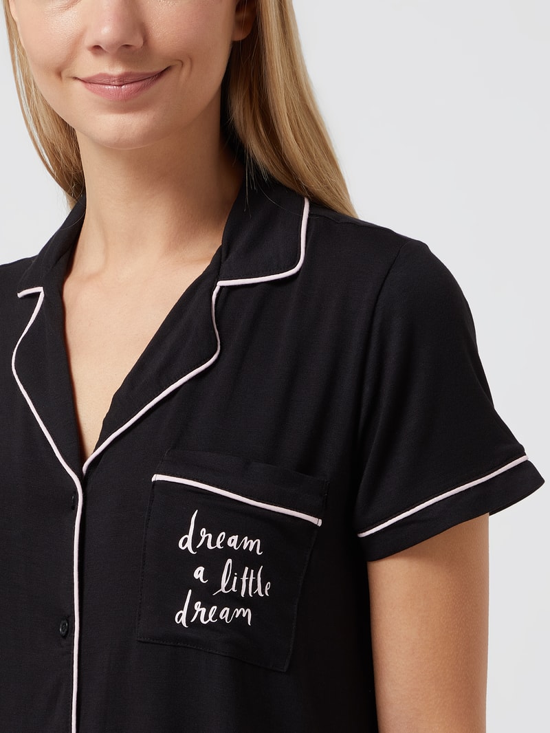 Pyjama mit Stretch-Anteil in schwarz