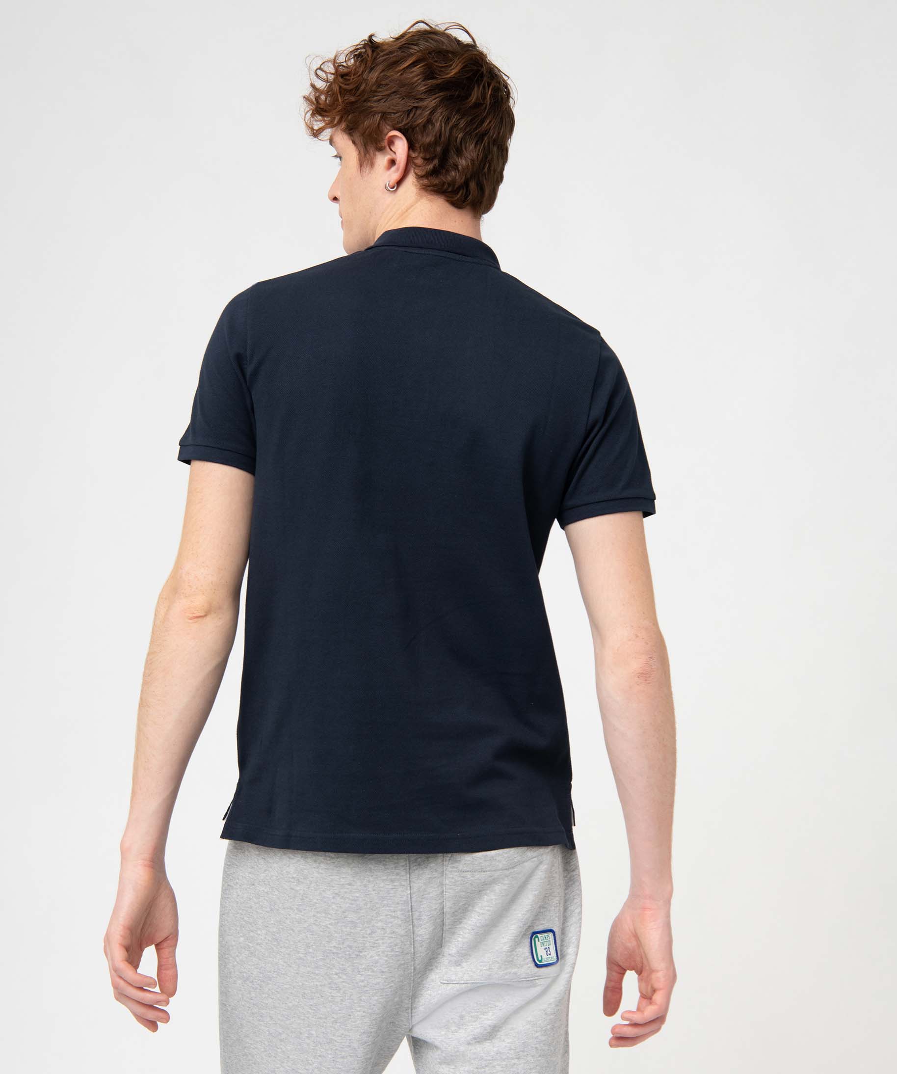 Polo homme en maille piquée à broderie - Camps United bleu fonce | GEMO