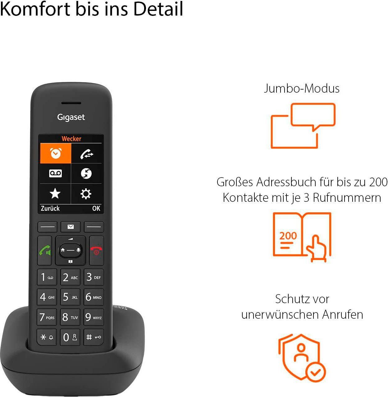 Gigaset C575A Duo Schnurloses DECT-Telefon (Mobilteile: 2)