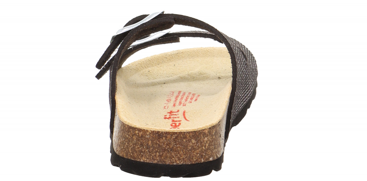 FUSSBETTPANTOFFEL - SchwarzPantoffel mit Schnalle