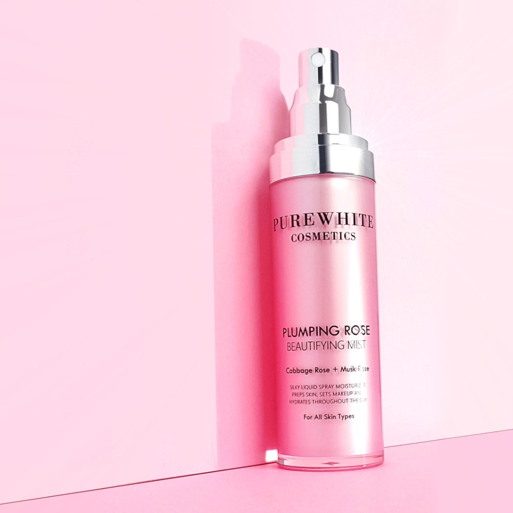 pure white cosmetics Brume embellissante à la rose repulpante brume faciale