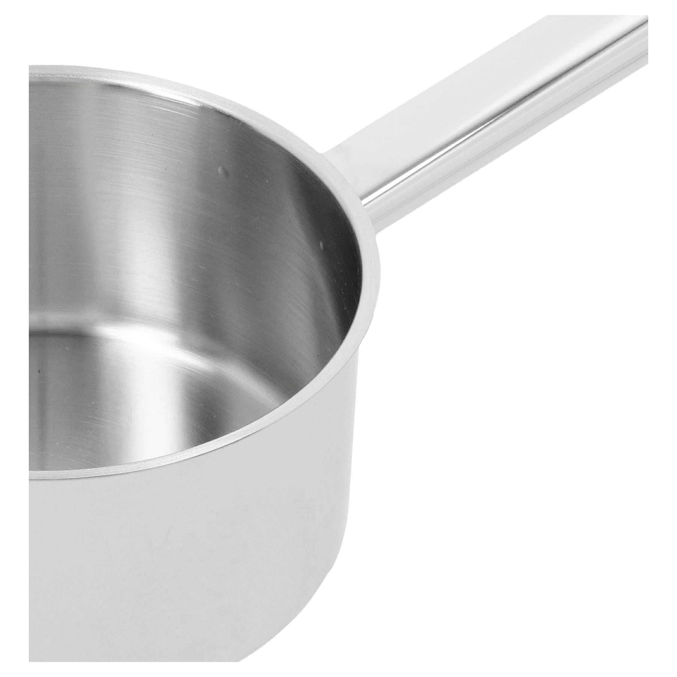 Stieltopf mit Deckel 14 cm, 18/10 Edelstahl, Silber