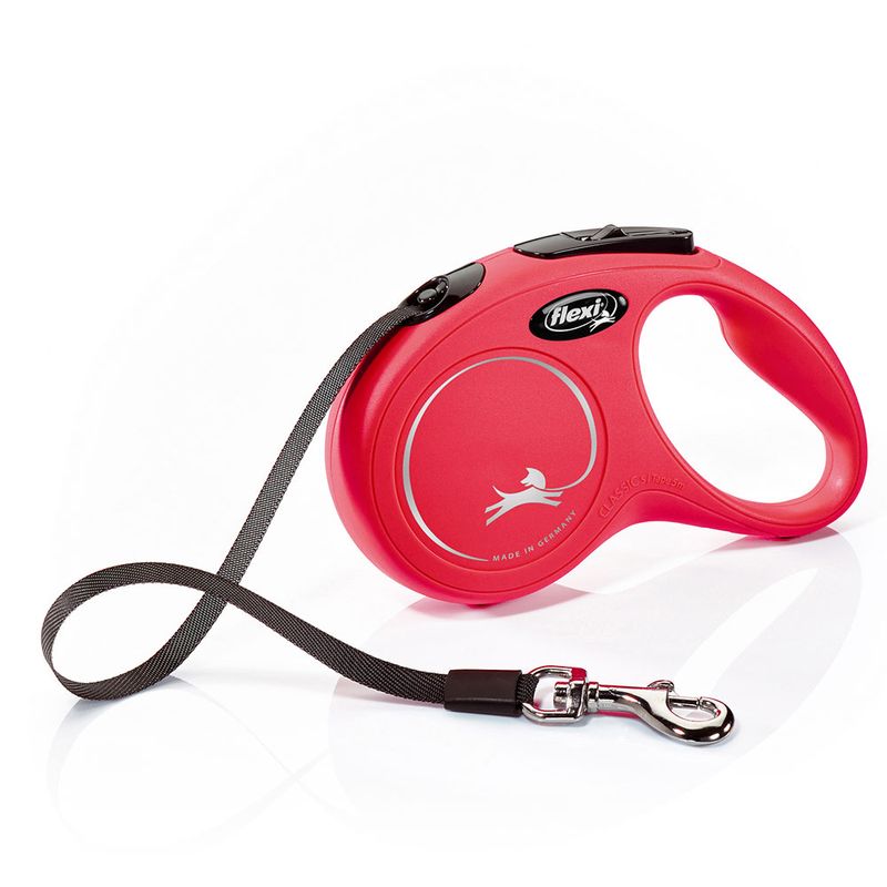 flexi New Classic Gurt-Leine rot - 5 m zu TOP-Preisen | bitiba %