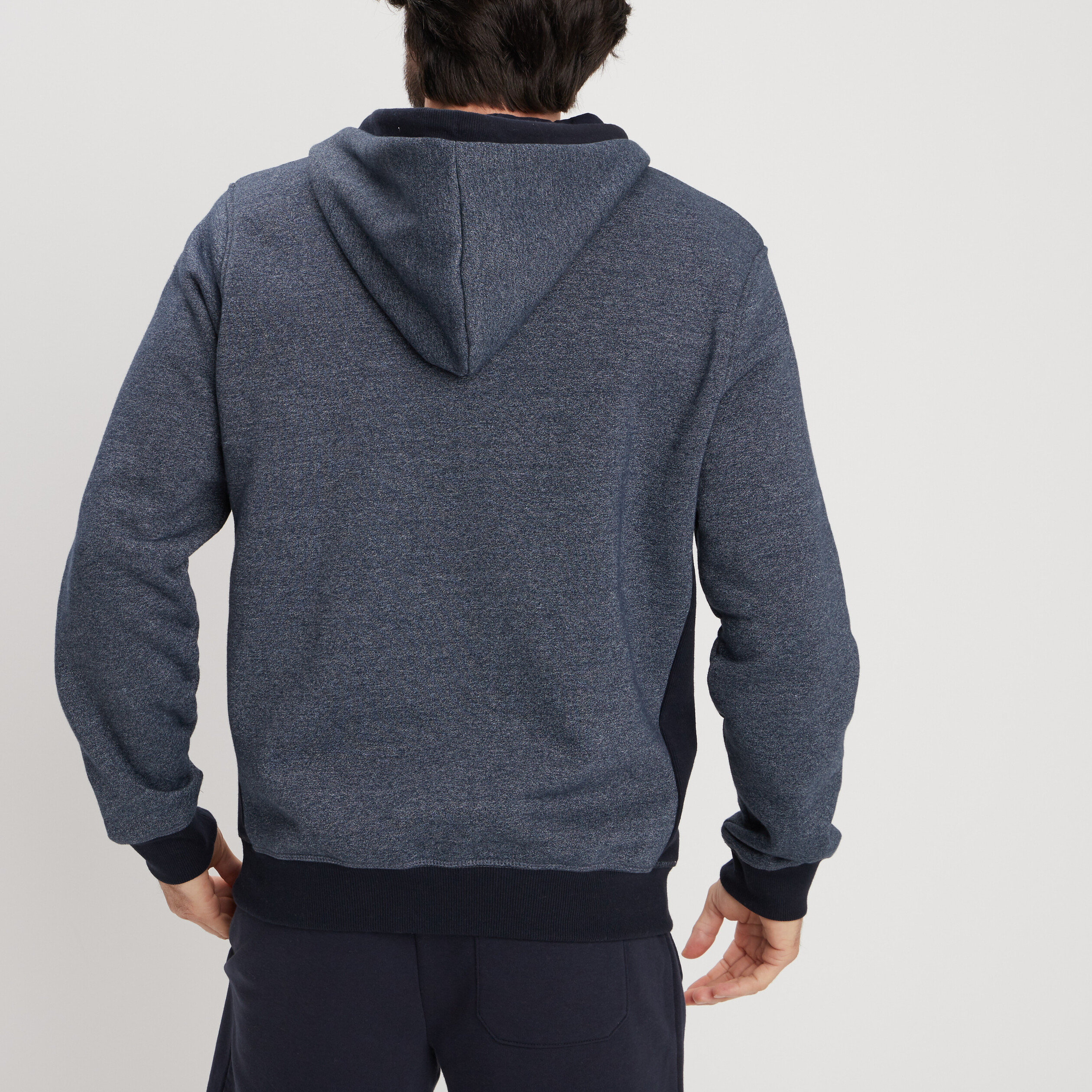 Sweat zippé à capuche Creeks bleu marine homme | La Halle