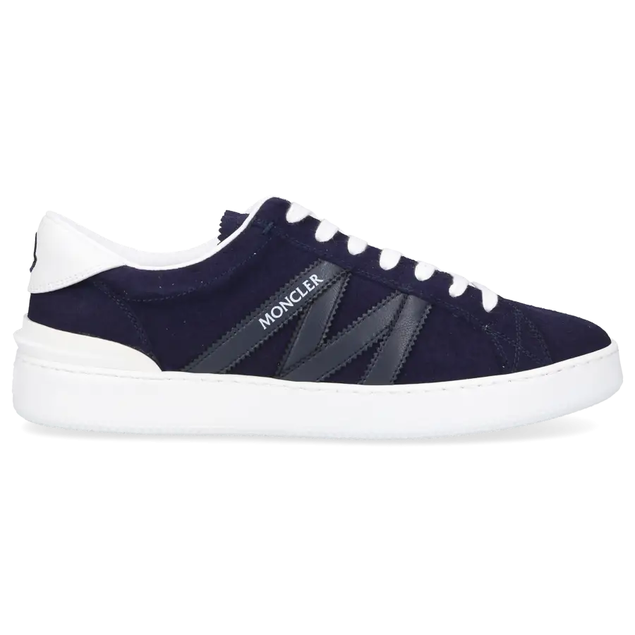 Moncler - Sneaker low MONACO Veloursleder - blau