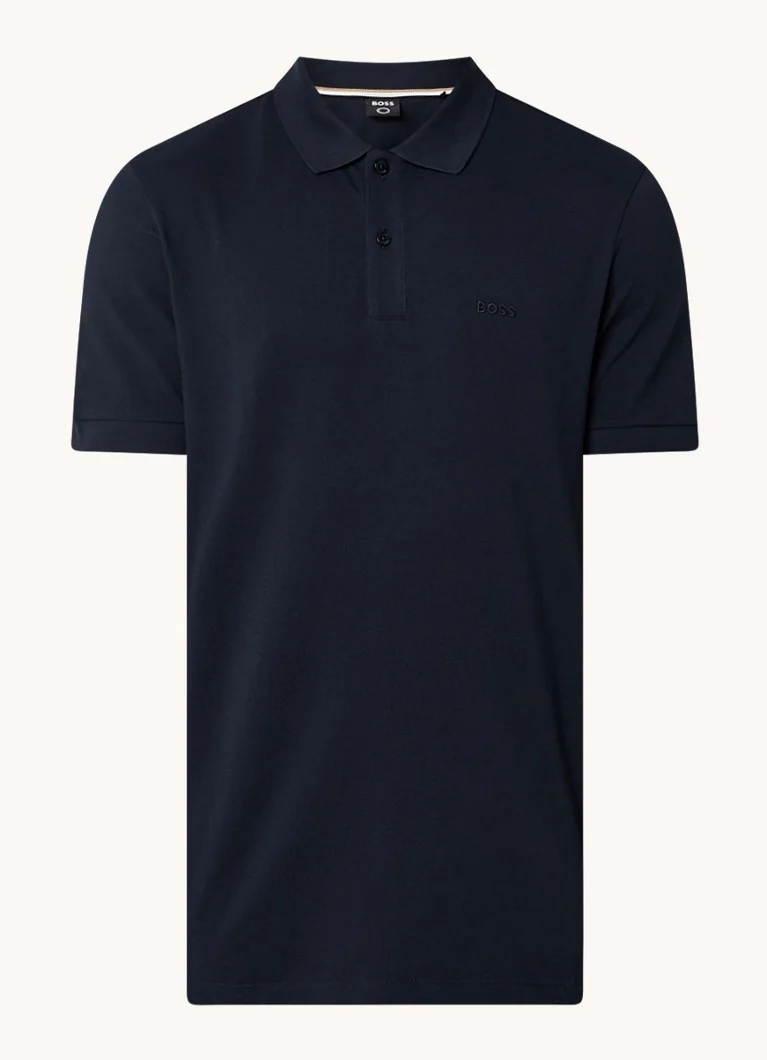 HUGO BOSS Pallas regulāra piegriezuma polo krekls no pikē kokvilnas