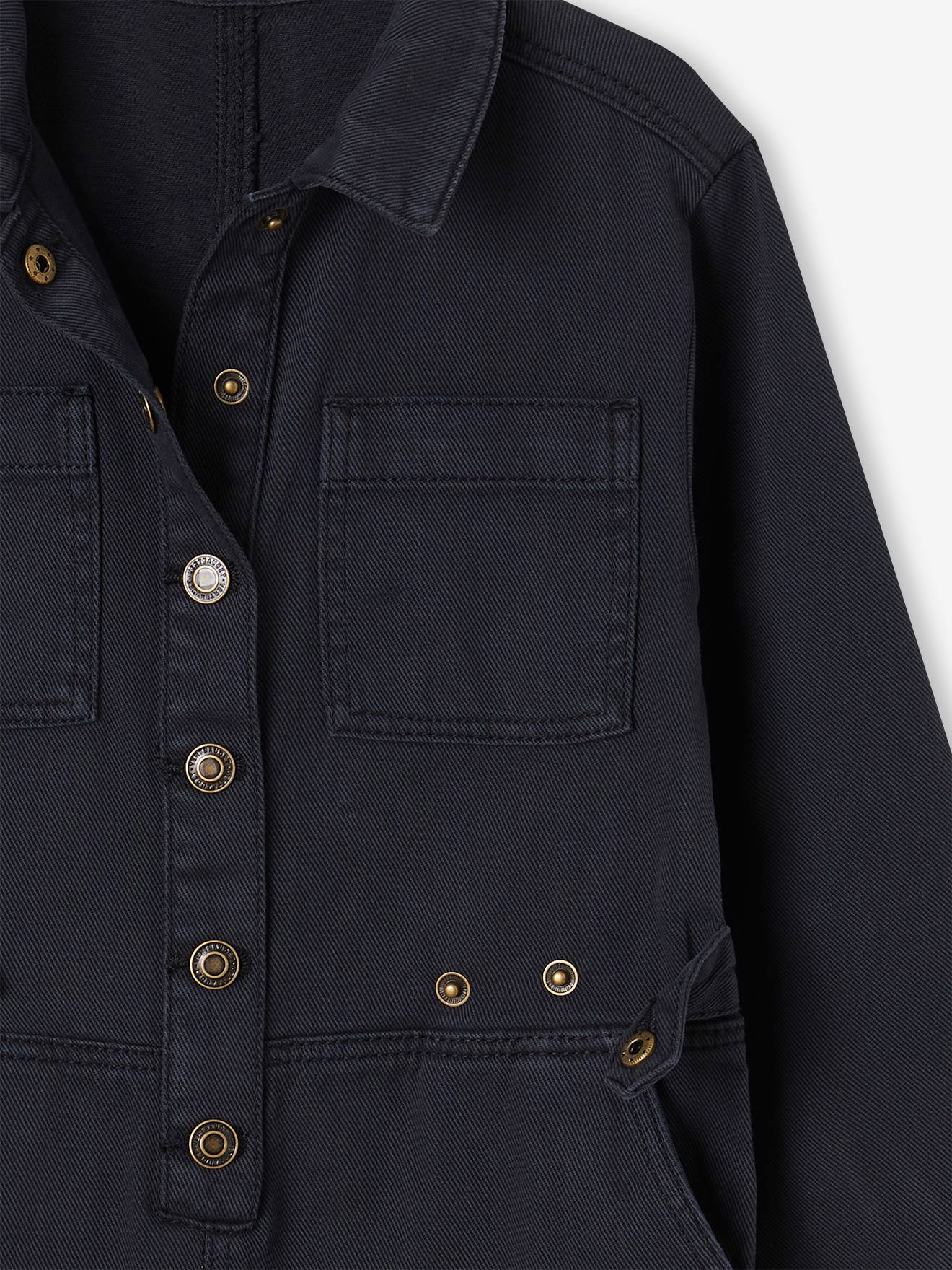 Vertbaudet Mädchen Jumpsuit im Worker-Style - anthrazit
