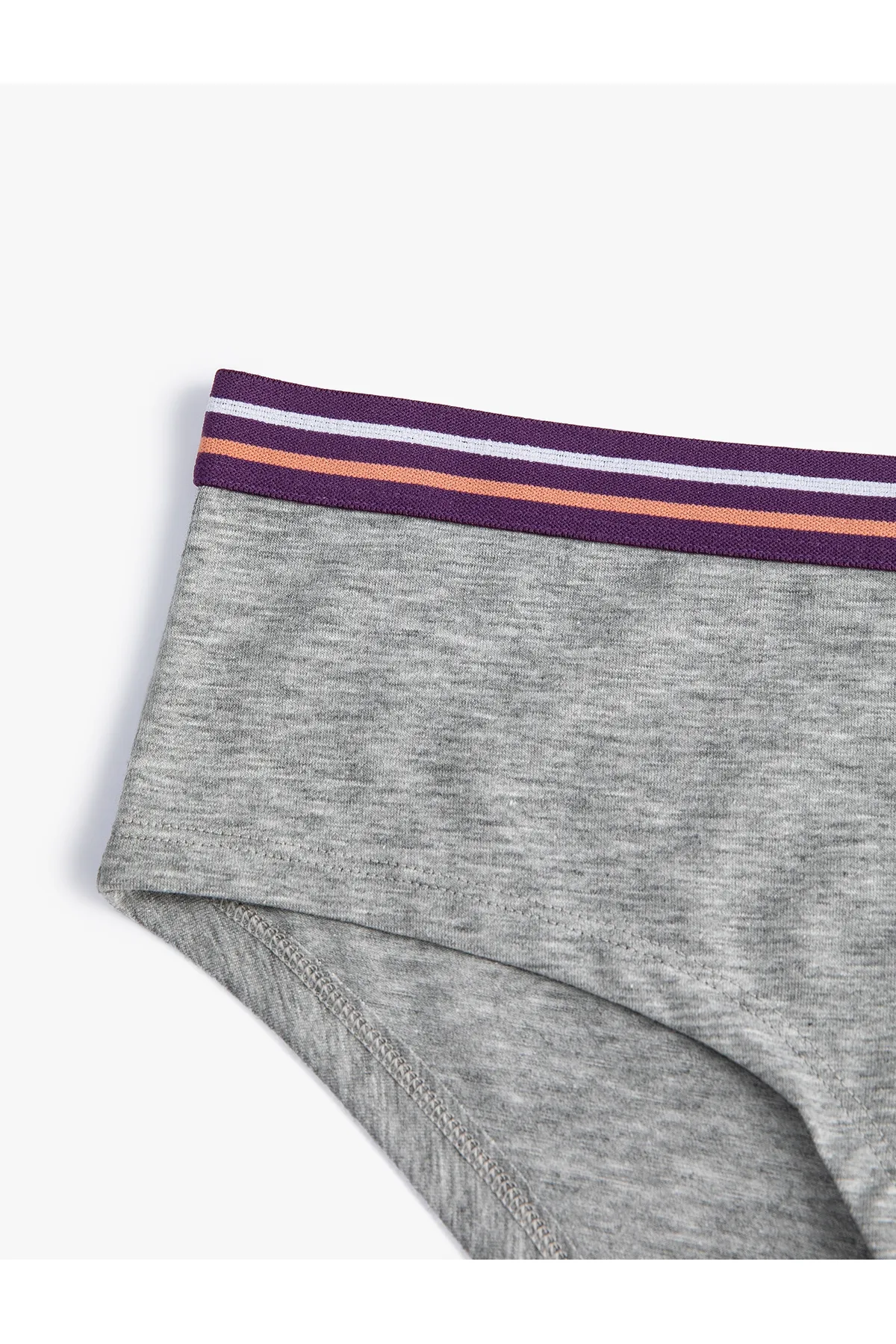 Koton  Hipster-Höschen mit Slogan-Aufdruck, bunt, gerippt