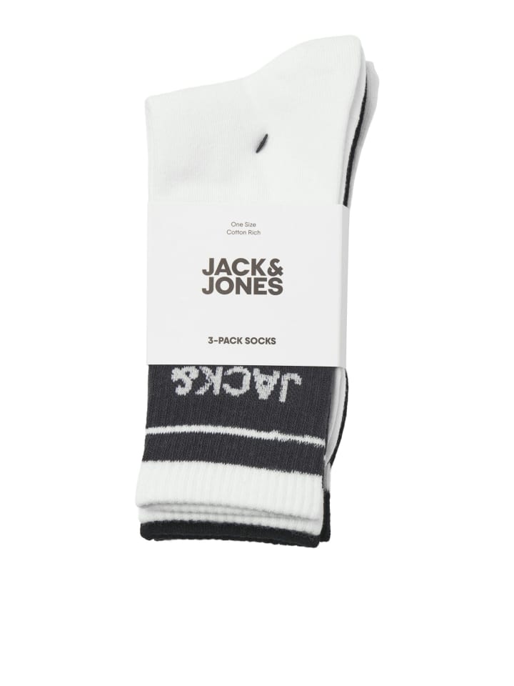 JACK & JONES Junior 3er Pack Socken JACJERRY TENNIS SOCKS in asphalt günstig kaufen
