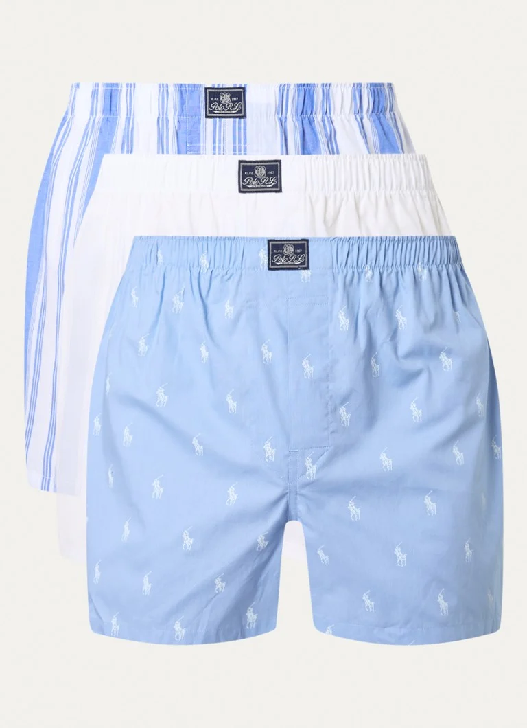 Μποξεράκι Ralph Lauren με στάμπα, συσκευασία των 3