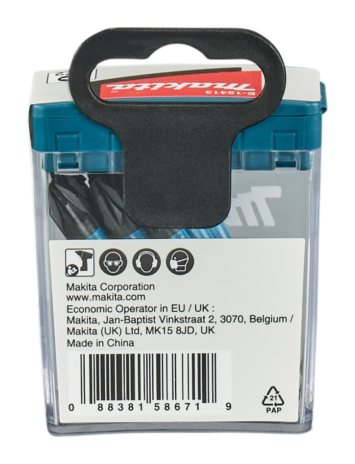 Makita Accessories E-12413 Bit de șurubelniță cu impact negru PZ2 x 50 mm, 10 bucăți