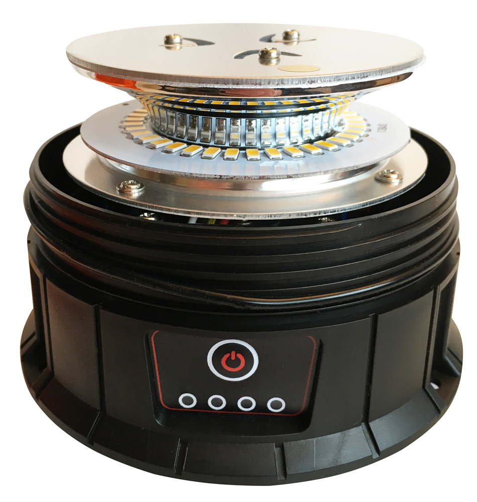 Berger & Schröter Akku LED Rundumkennleuchte 12/24V mit Funkfernbedienung