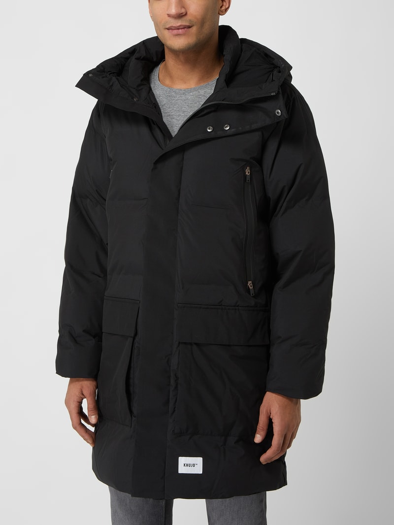Parka mit Wattierung Modell 'Slow' in schwarz