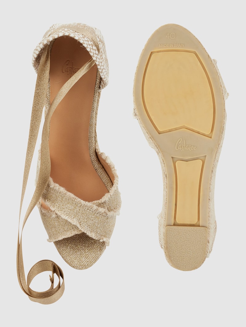 Wedges mit Glitter-Effekt Modell 'Bluma' in gold meliert