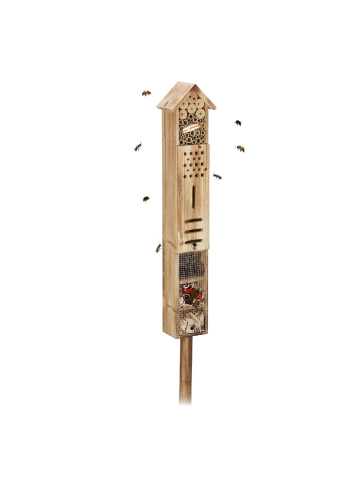 relaxdays Insektenhotel in Natur - (B)15,5 x (H)150 x (T)11 cm günstig kaufen onesize