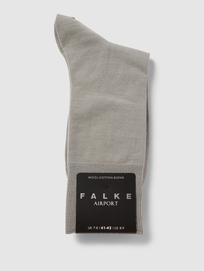 Socken mit elastischem Rippenbündchen Modell 'AIRPORT' in silber