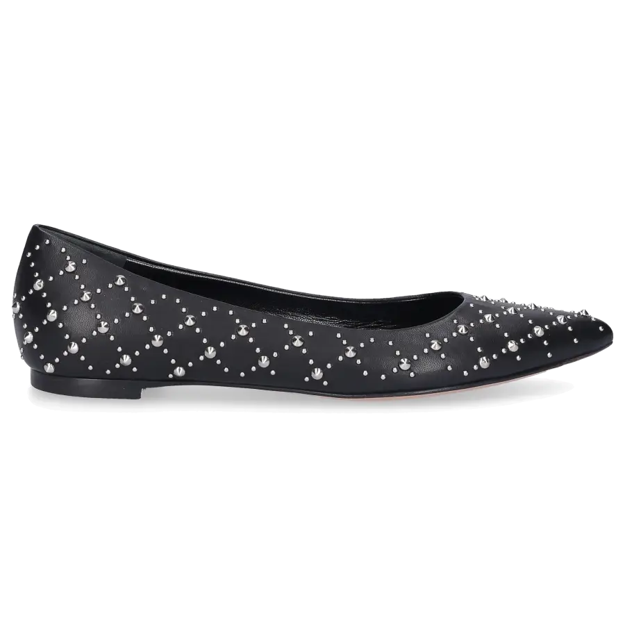 Gianvito Rossi - Ballerinas GN2012 Nappaleder Nieten schwarz - schwarz