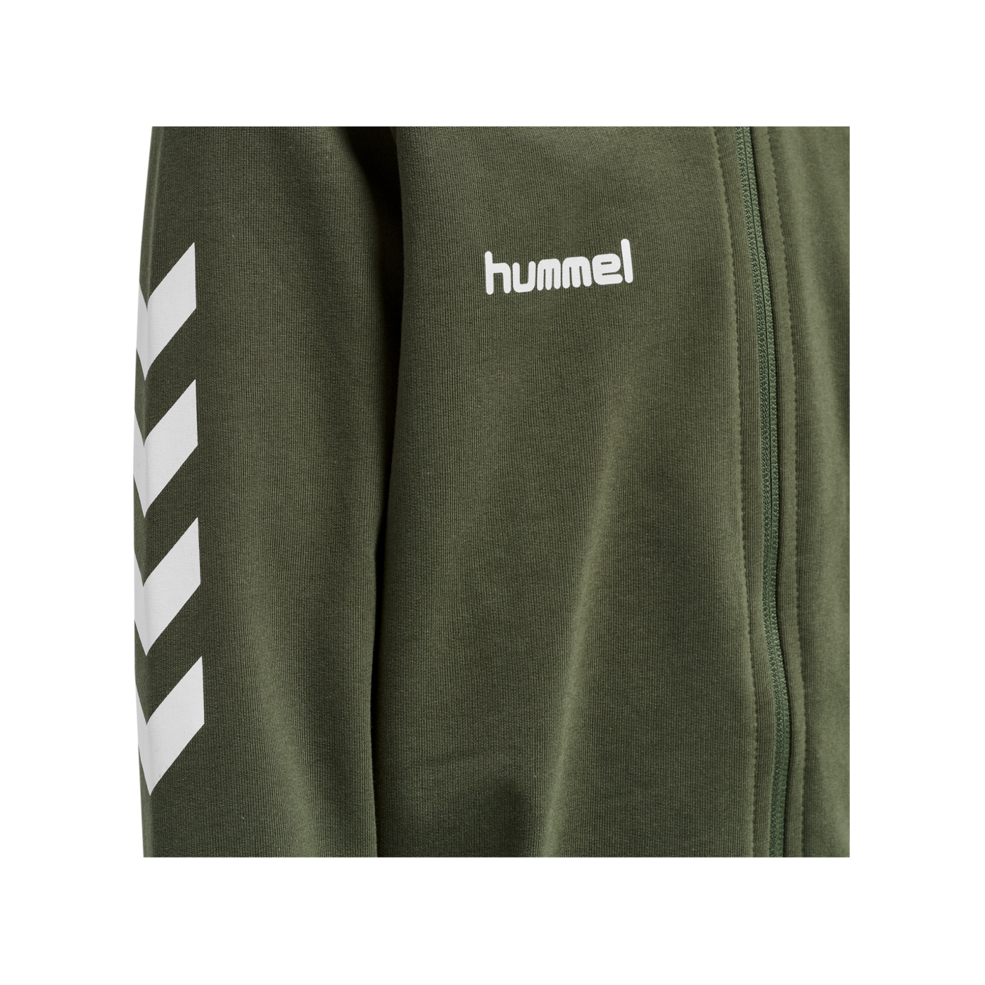 Hummel hmlGO Cotton Kapuzenjacke Kids Grün F6084