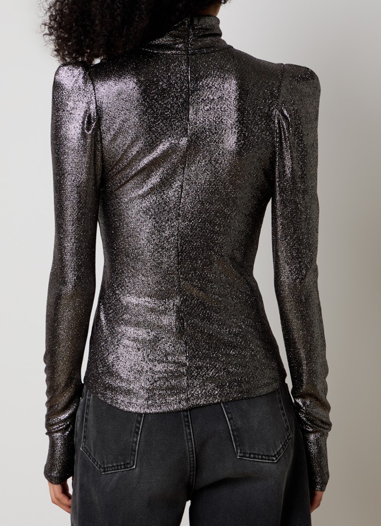 Bluză Baiola Isabel Marant Lurex cu guler înalt