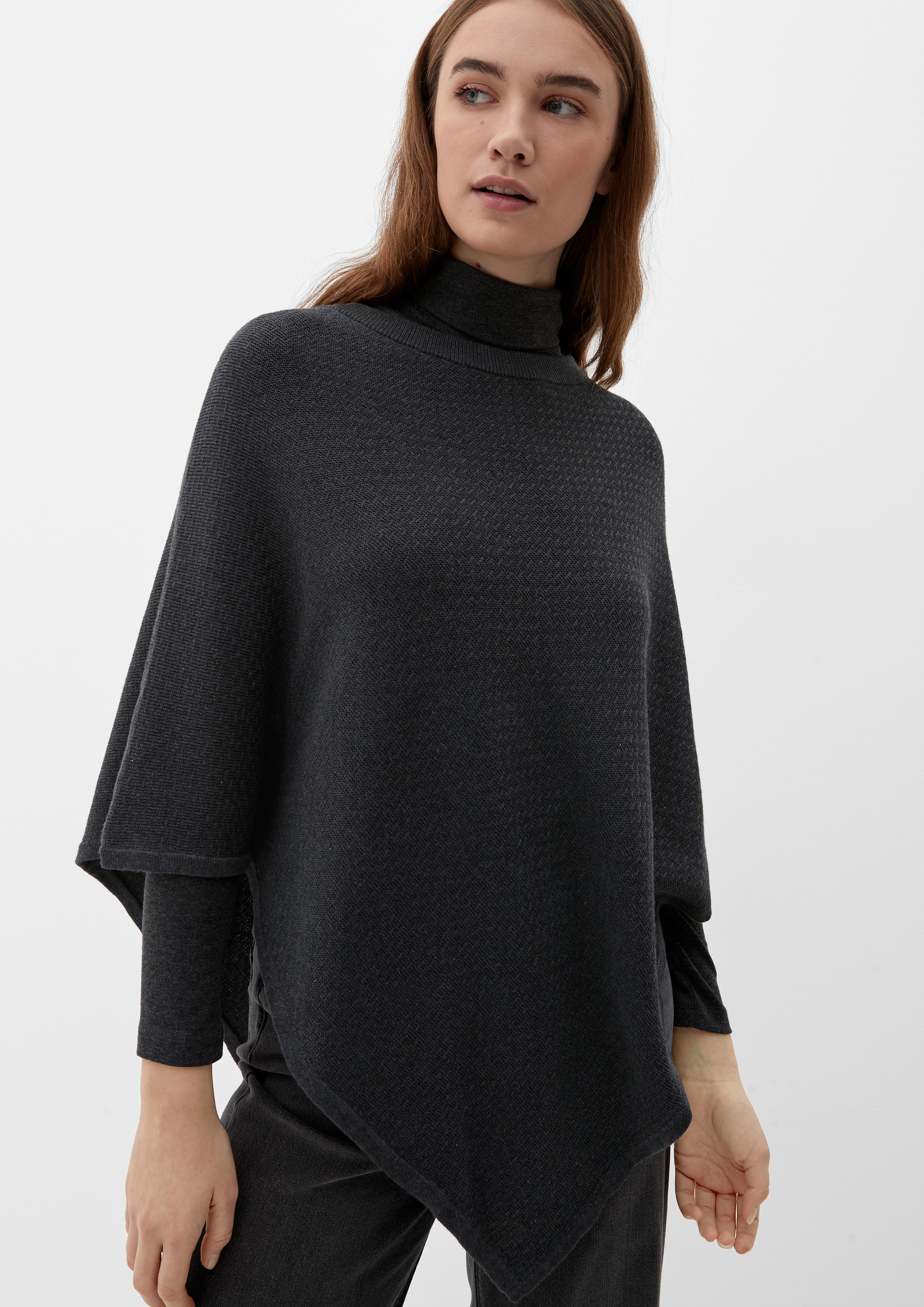 Poncho mit Strickmuster  2125708-9898