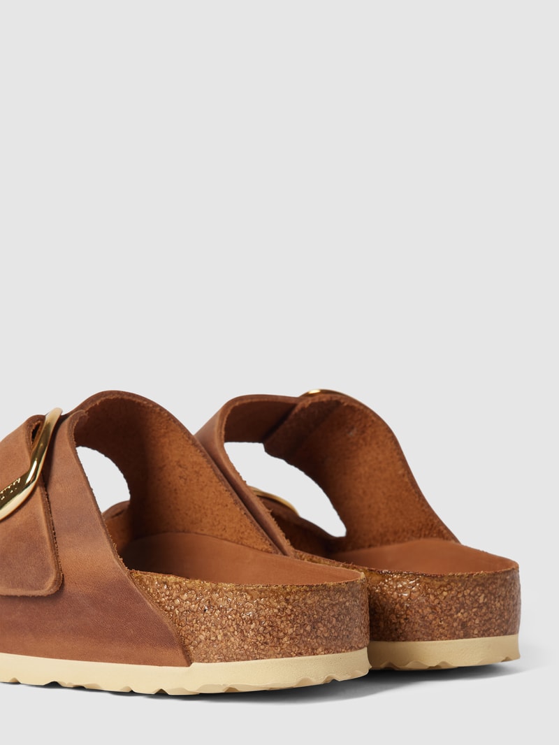 Slides aus echtem Leder Modell 'Arizona' in cognac