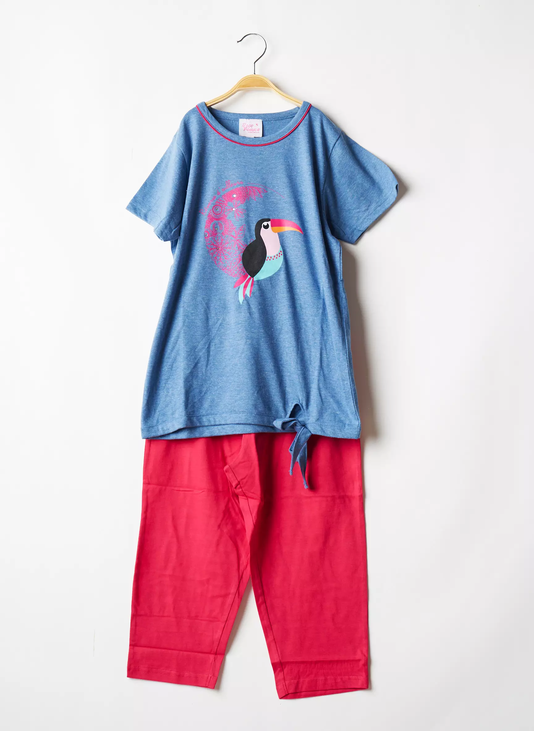 Rose Pomme Pyjashorts Enfant couleur bleu