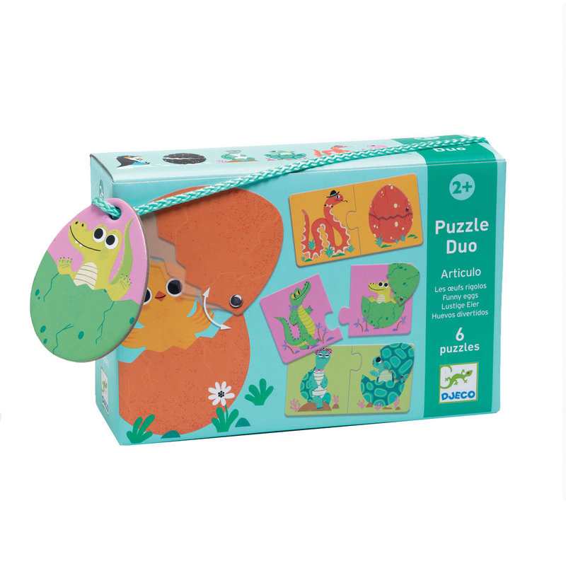 Puzzle duo articulo Les œufs rigolos Djeco