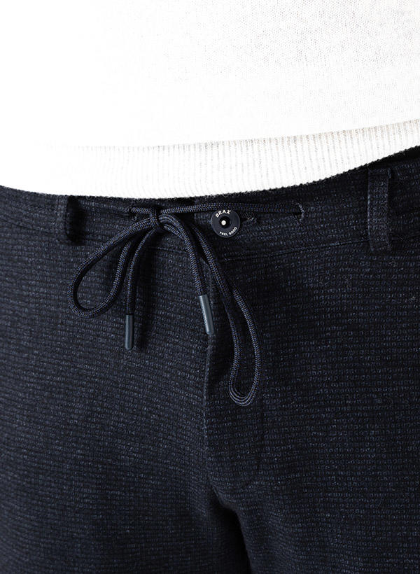 Brax, Chino Phil, Cropped Fit, Jersey, navy meliert