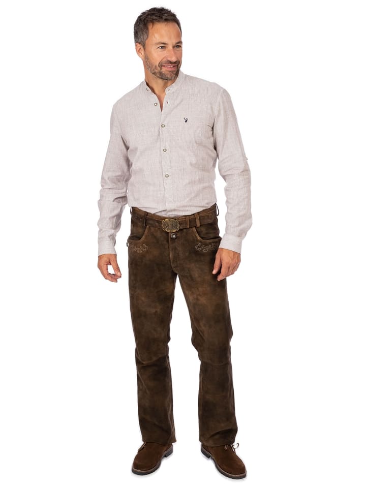 Almsach Lederhose HE1051 in dunkelbraun günstig kaufen 60