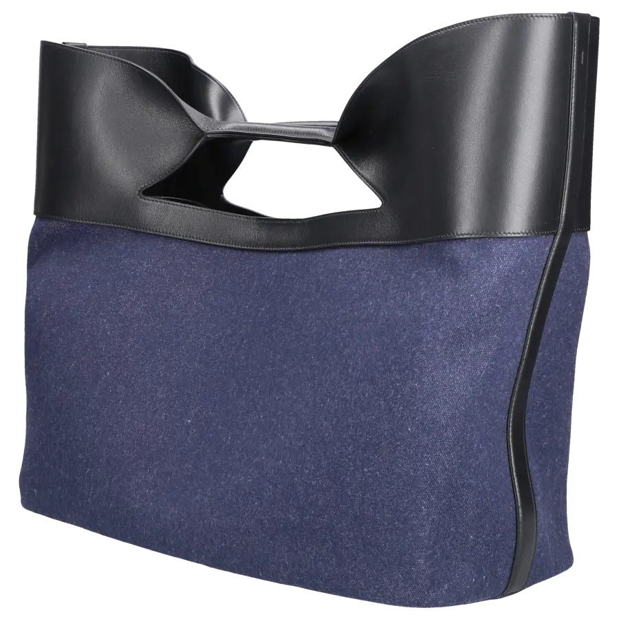 Alexander McQueen - Shopper THE BOW Canvas - blau