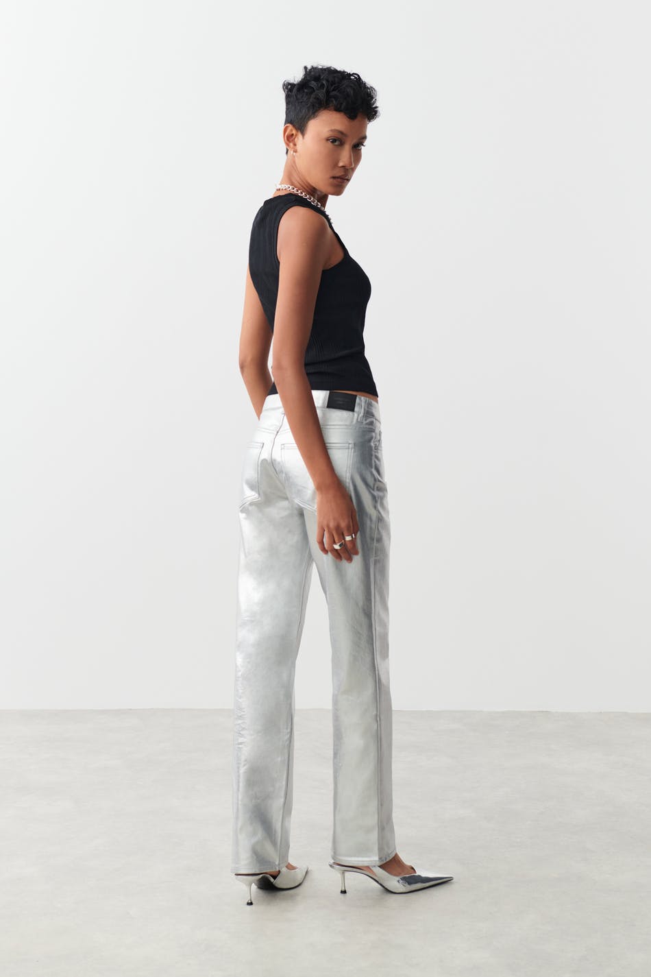 Metallic jeans