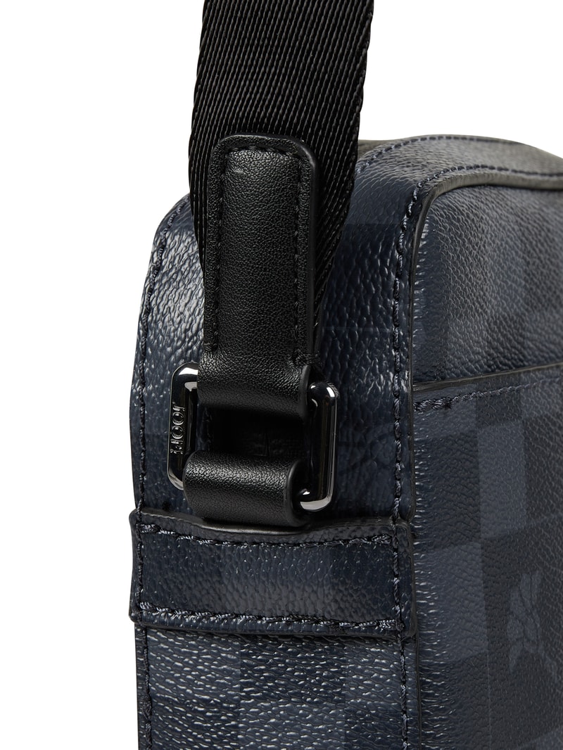 Umhängetasche mit Logo-Muster Modell 'Piazza Rafael' in marineblau