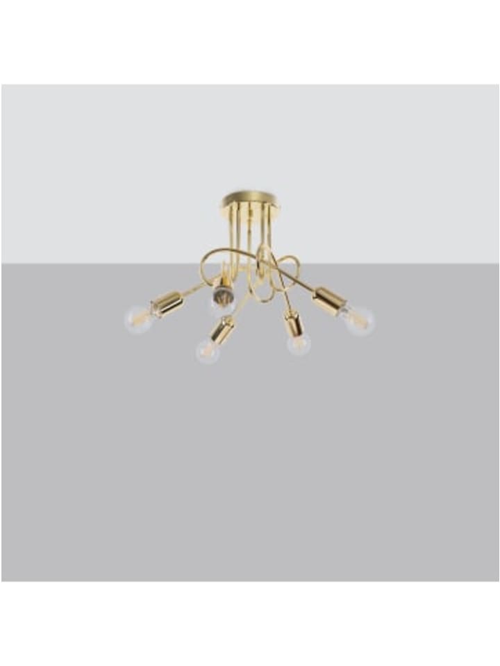 Nice Lamps Kronleuchter KNOT 5 glanzgold H 125 günstig kaufen onesize