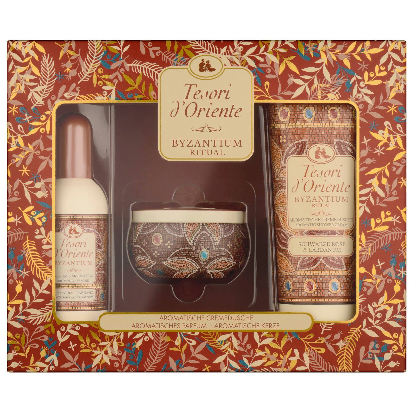 Tesori d´Oriente Pflege-Geschenkset Geschenkset Byzantium + Cremebad Byzantium Set, 4-tlg.