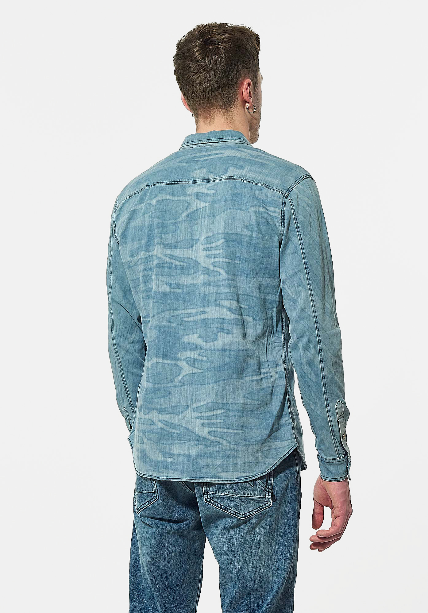 AERO  Chemise en jean camouflage Homme