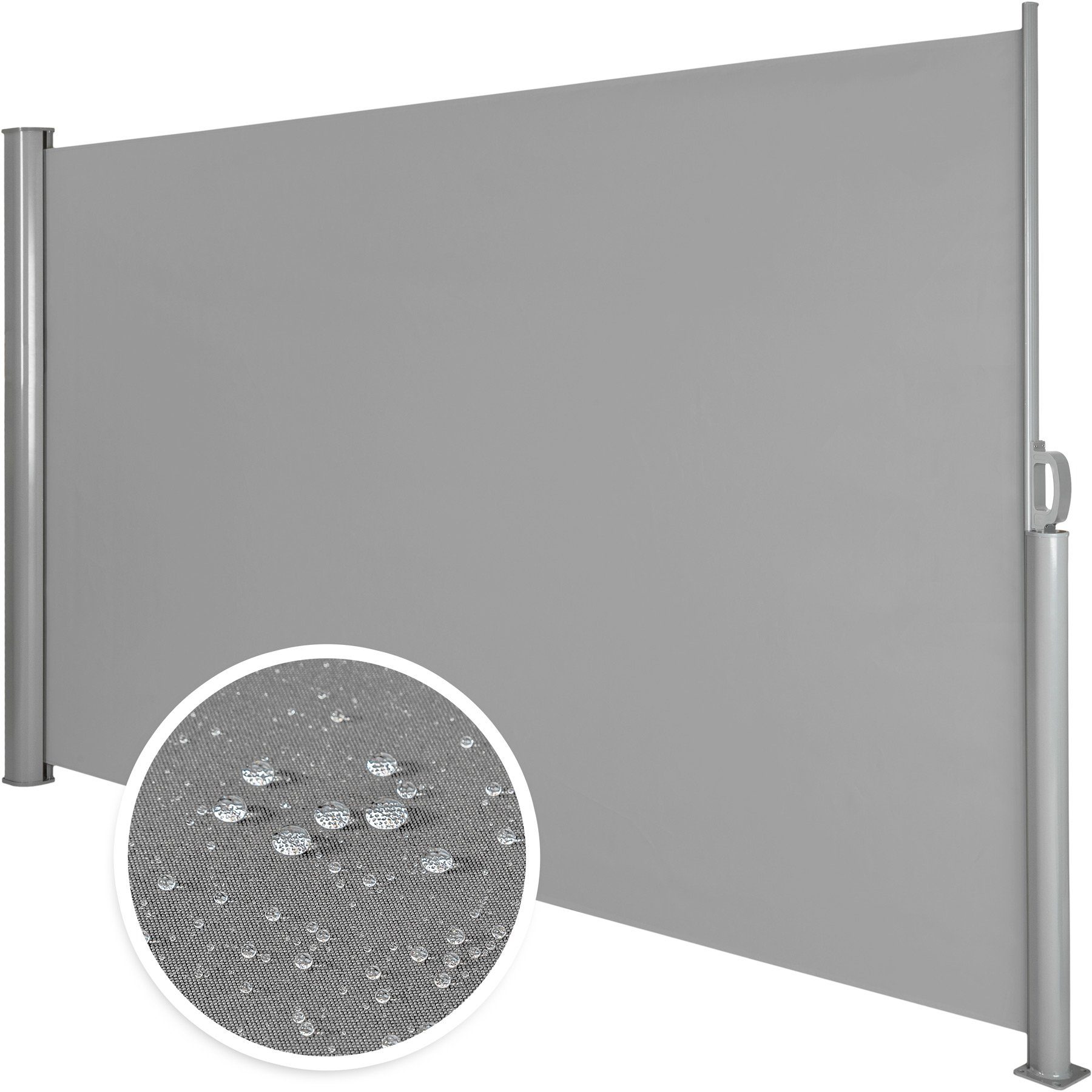 tectake Seitenarmmarkise Aluminium Seitenmarkise ausziehbar mit Ausziehbar