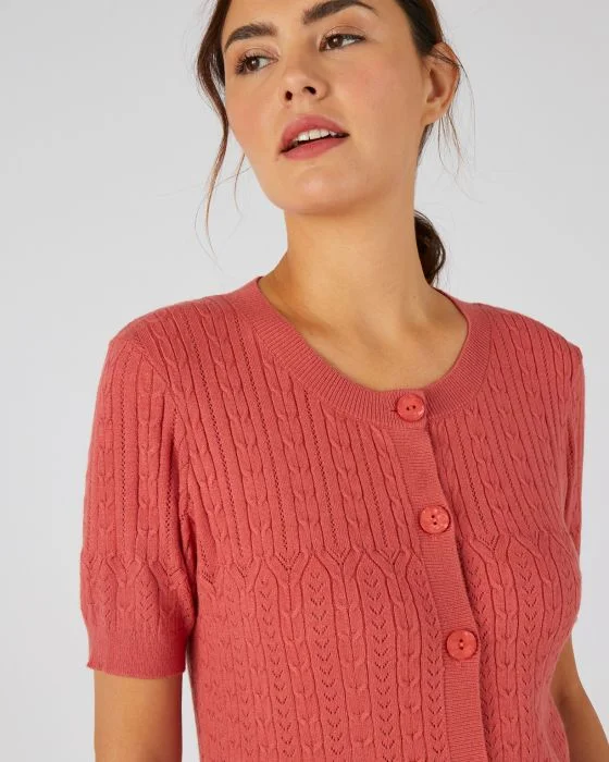 Cardigan maille fantaisie
