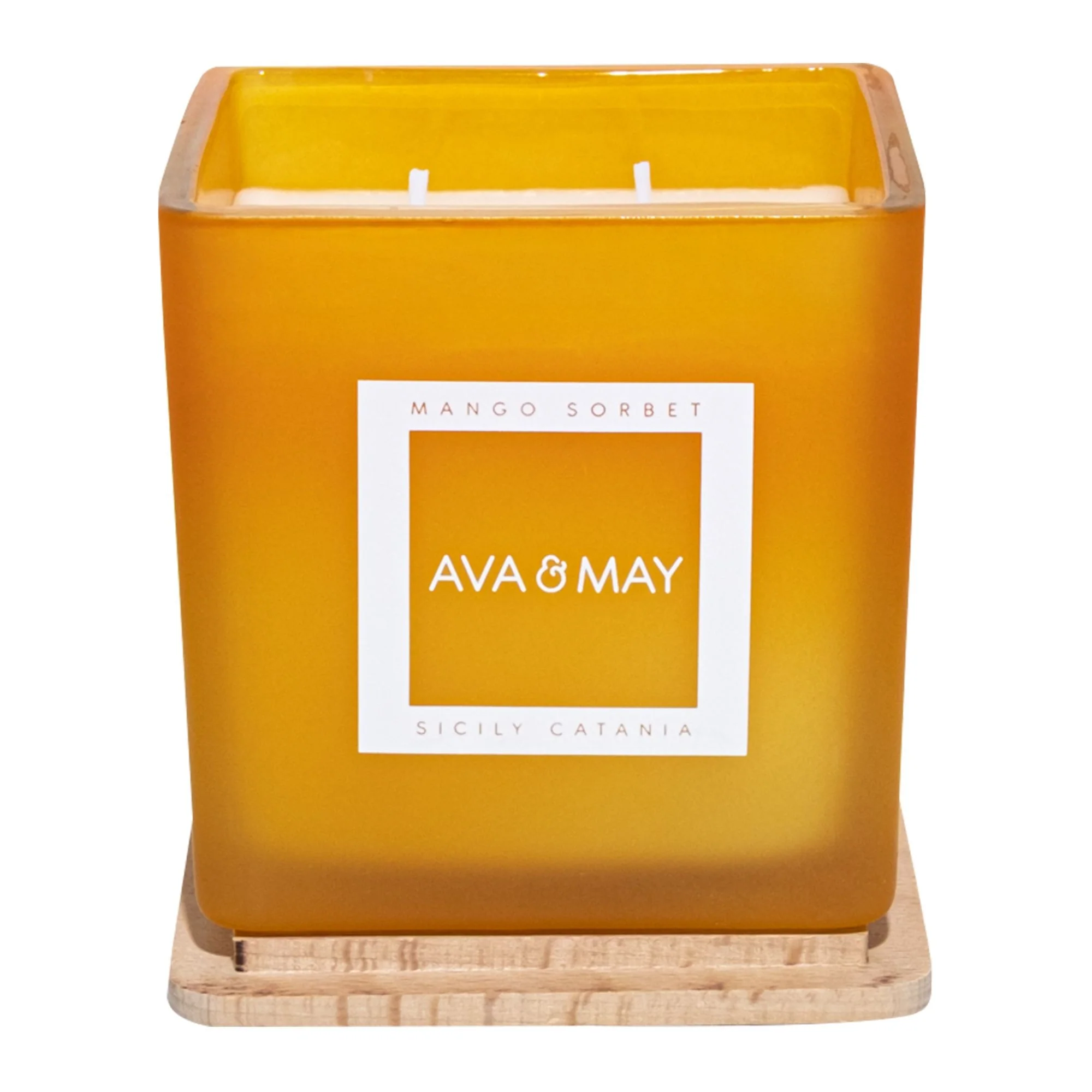 Velas perfumadas com aroma de sorvete de manga