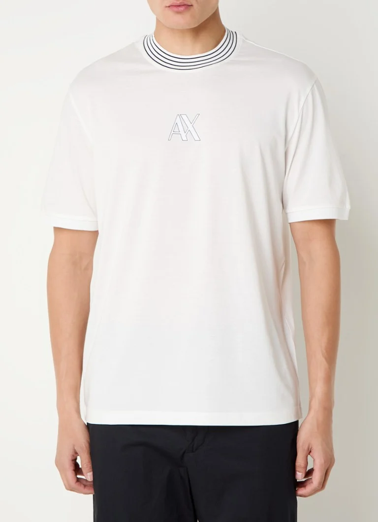 Armani Exchange póló flokk logós nyomtatással