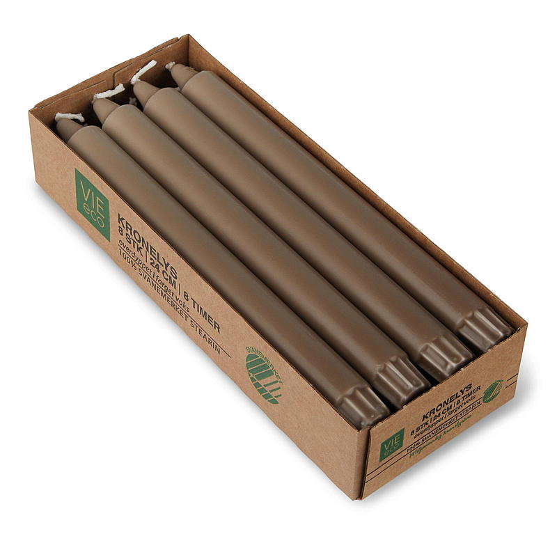 Vie Eco Kronelys 8-pk 24 cm 8 timer eco sand