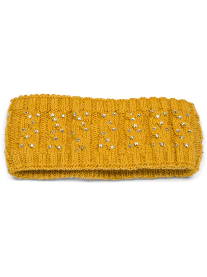 styleBREAKER Strick Stirnband in Curry günstig kaufen onesize