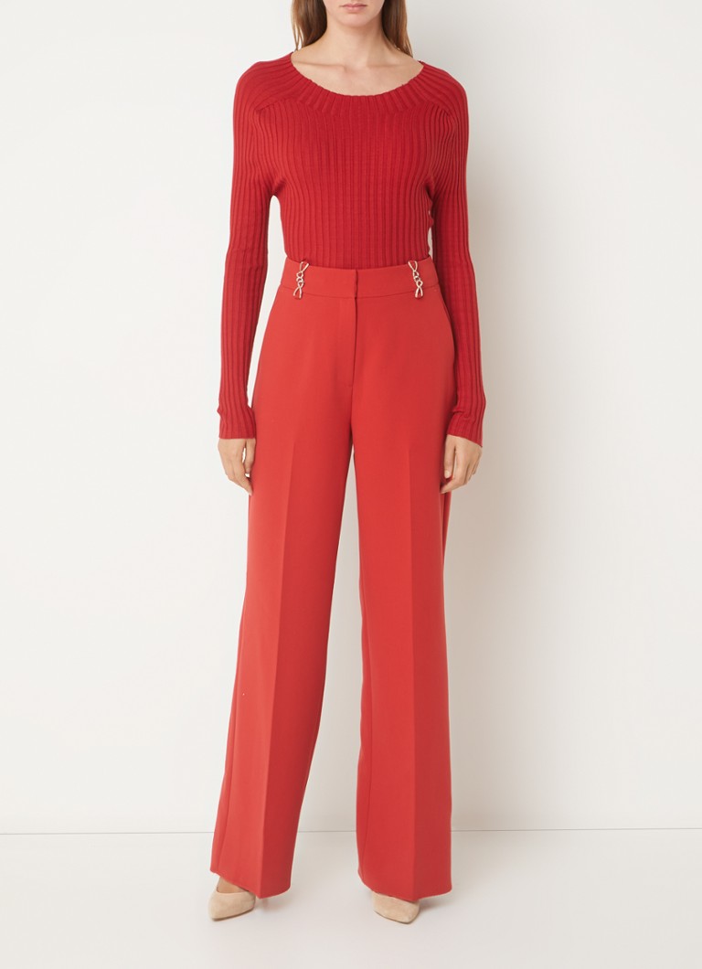 Aaiko Bente ribbed sweater with boat neckline