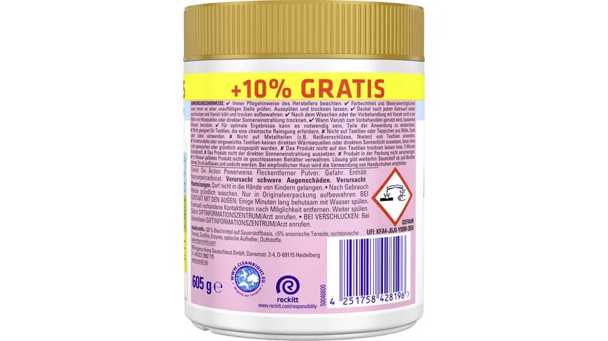 Vansih Oxi Action weiß 605 g