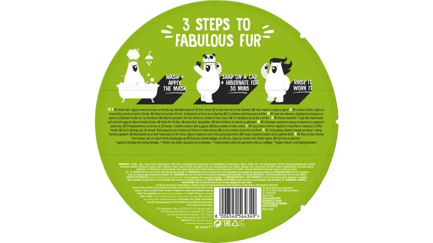 Bear Fruits Haarkur/Balsam/ Panda Hair Mask + Cap 20 ml