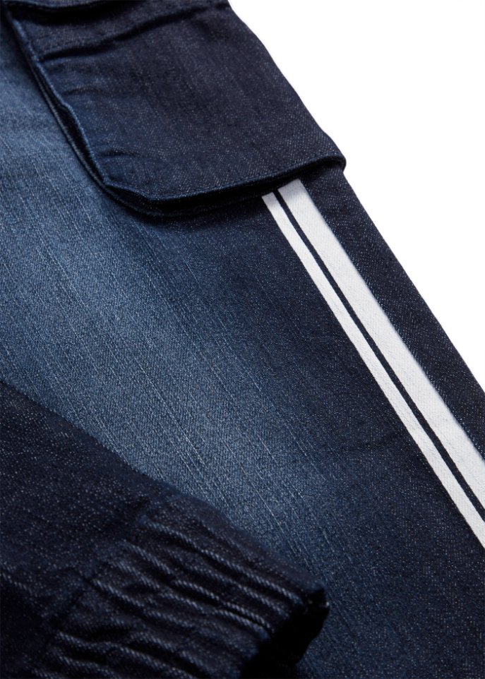 Jungen Thermo Schlupfjeans mit Tape, Tapered Fit